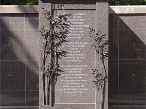 Columbarium niche wall and art
