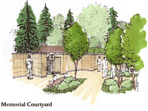Memorial Courtyard sketch